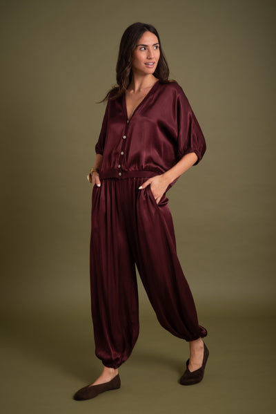 Pantalón Jasmine Burdeos