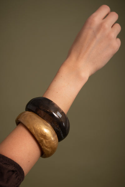 Brazalete Resina Dorado