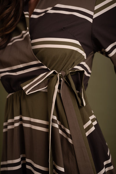 Vestido Violeta Verde Caza