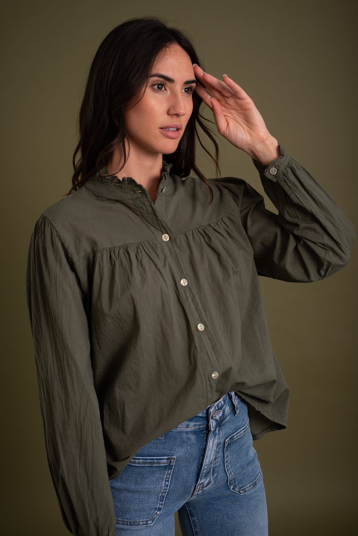 Blusa Laura Verde Caza
