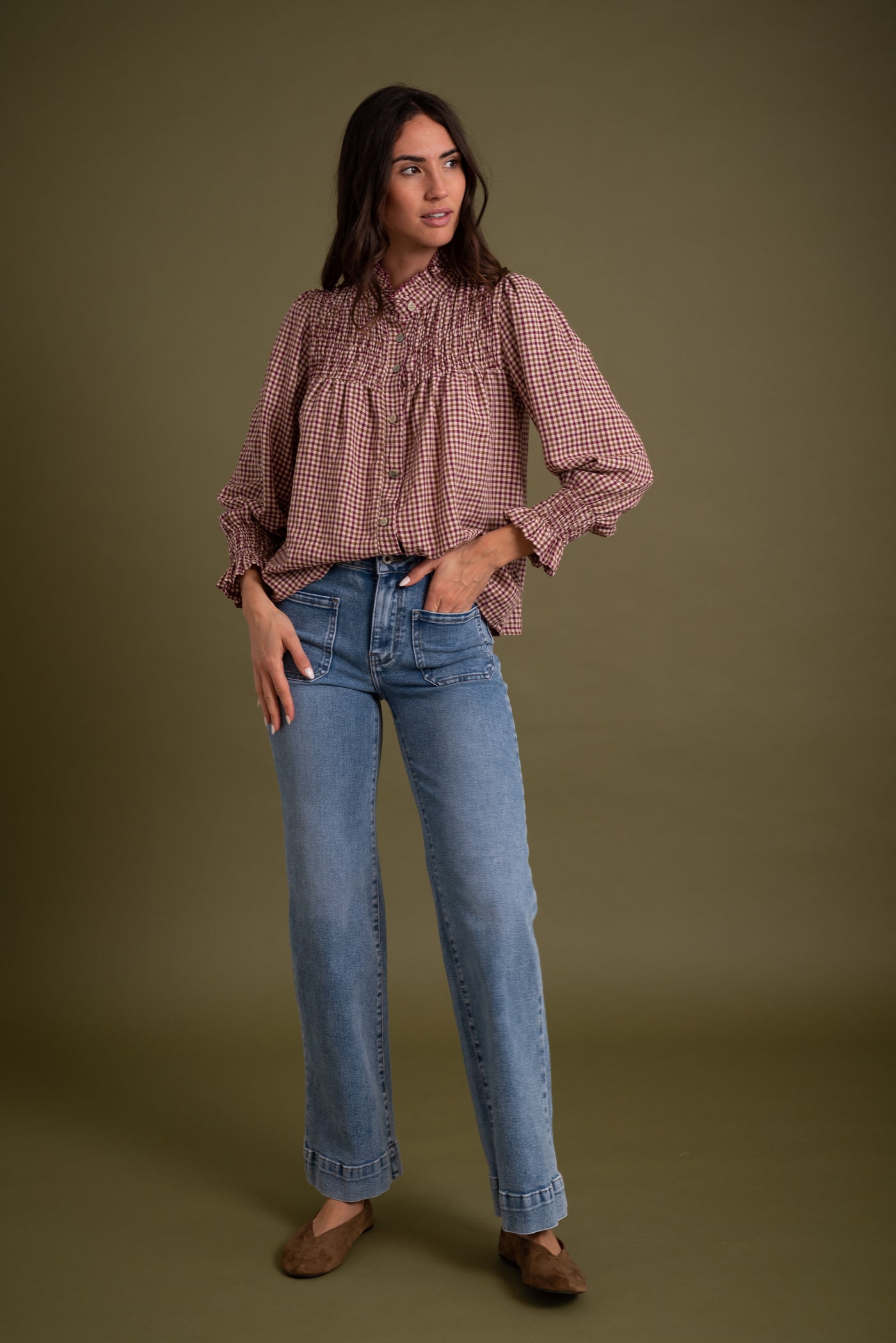 Blusa Carla Burdeos