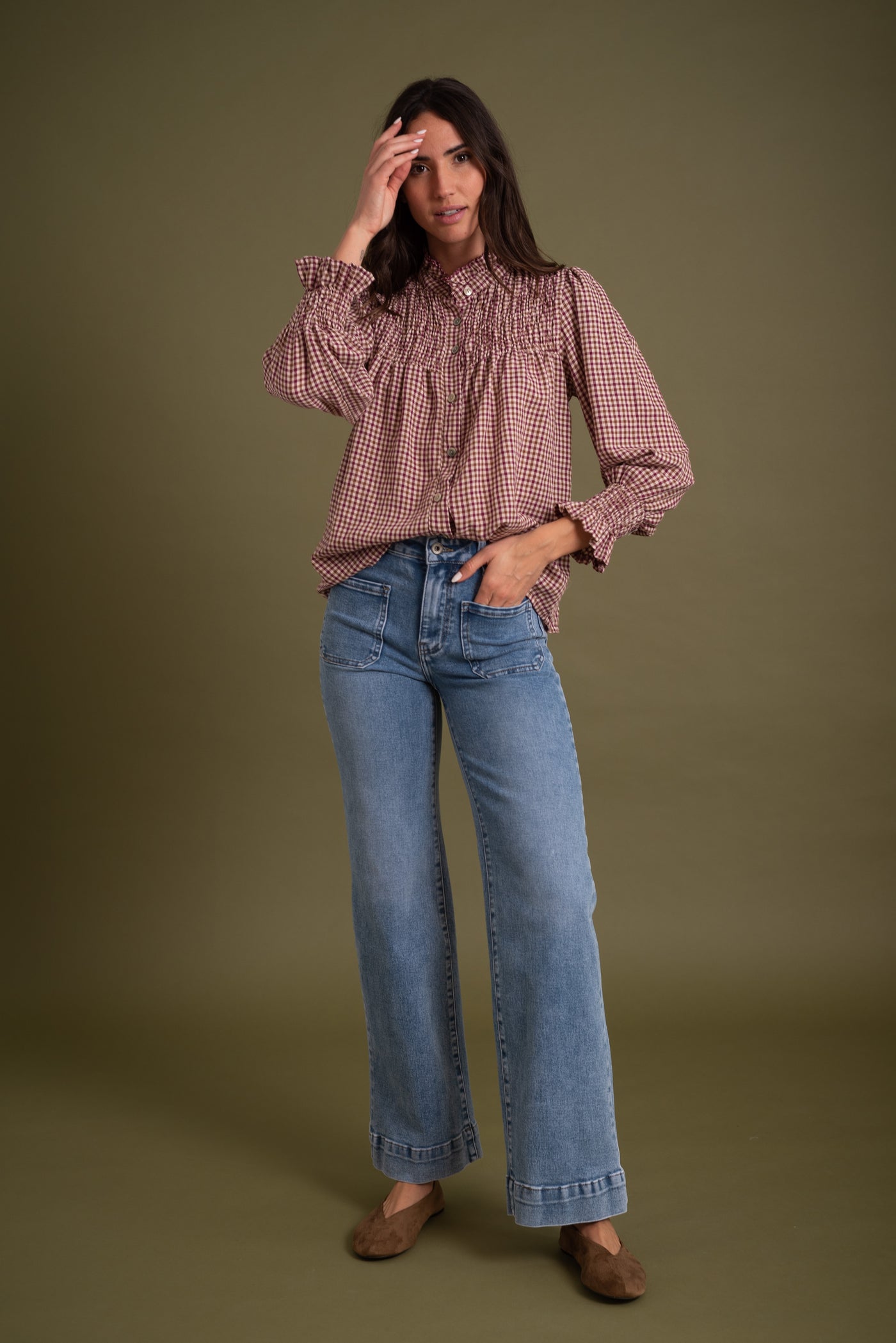 Blusa Carla Burdeos