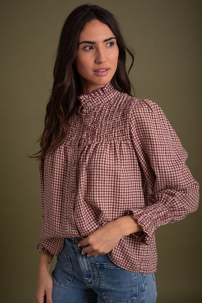 Blusa Carla Burdeos