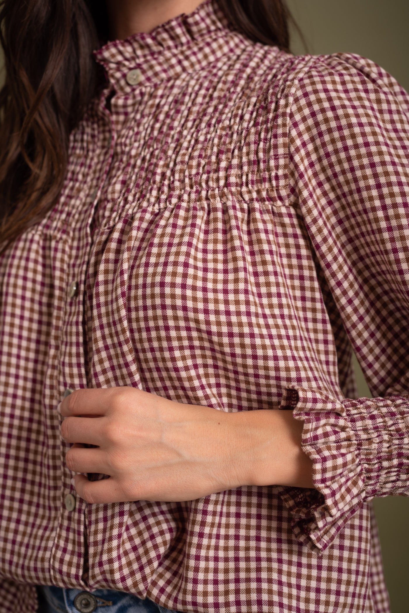 Blusa Carla Burdeos