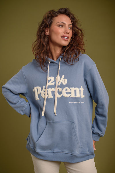 Sudadera Porcentaje Azul