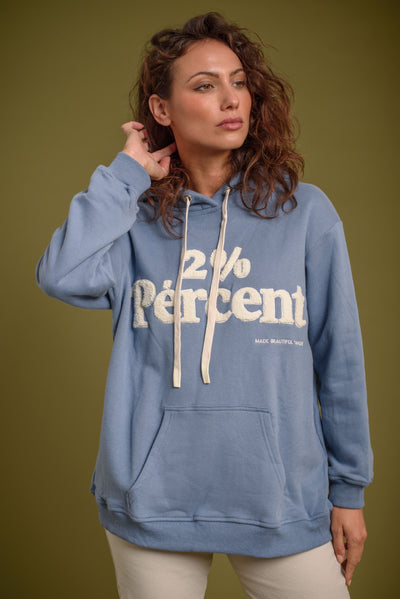 Sudadera Porcentaje Azul
