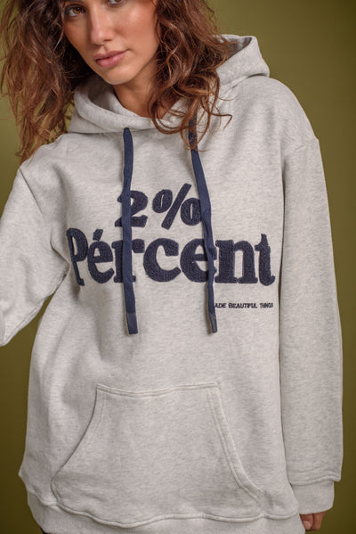 Sudadera Porcentaje Gris