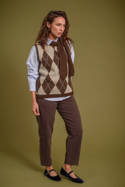 Chaleco Celine Chocolate