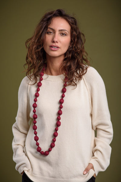 Collar Macarena Burdeos