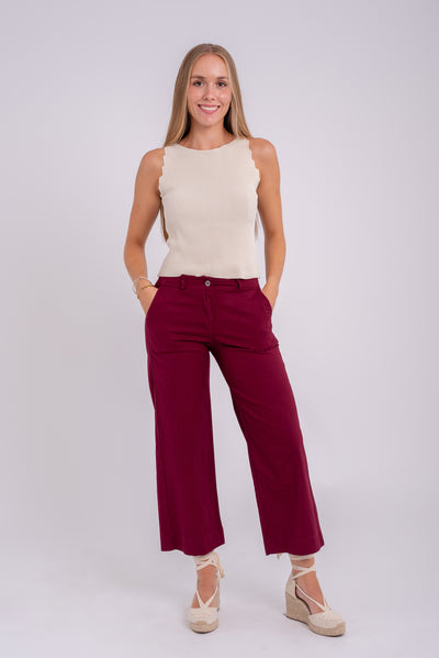 Pantalón Faustina Burdeos
