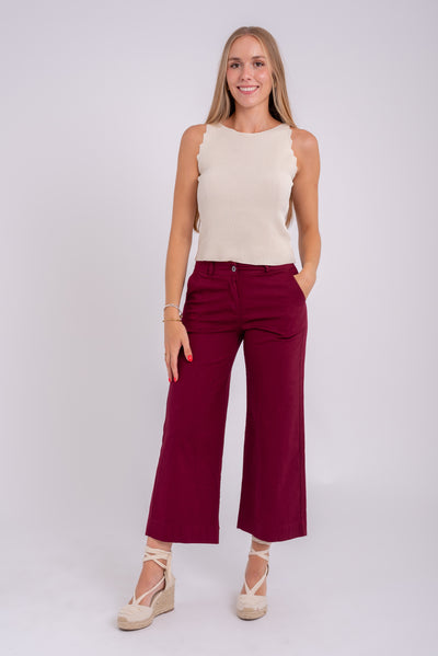 Pantalón Faustina Burdeos