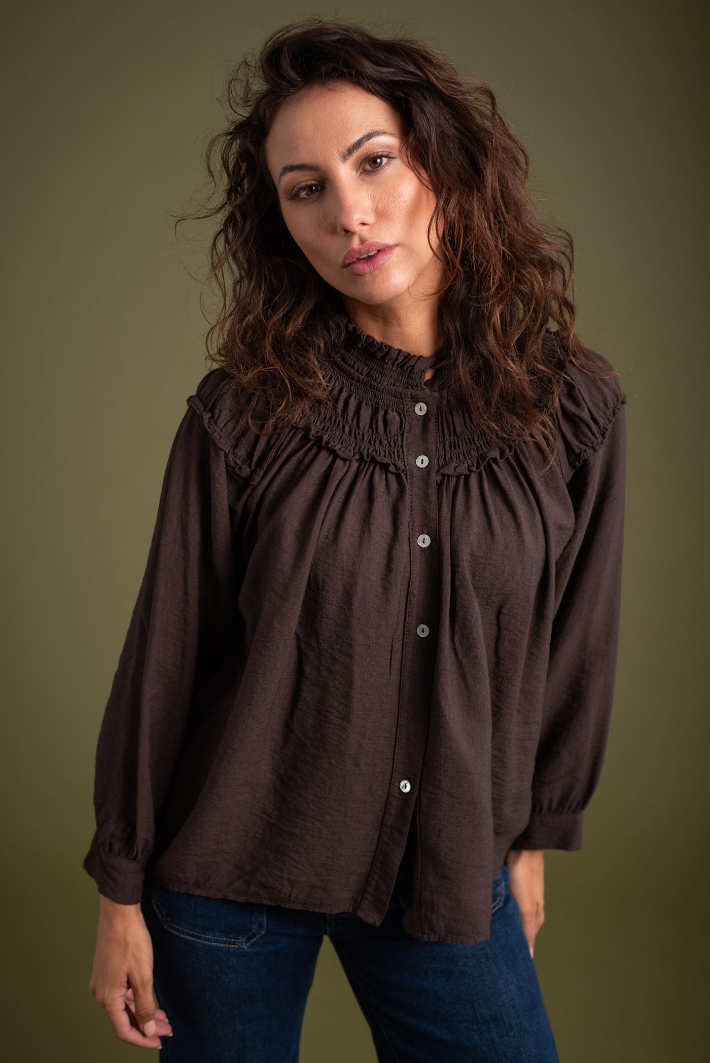 Blusa Adela Chocolate