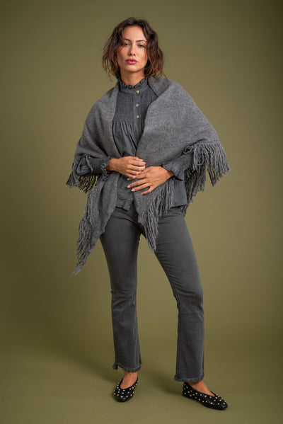 Poncho París Gris