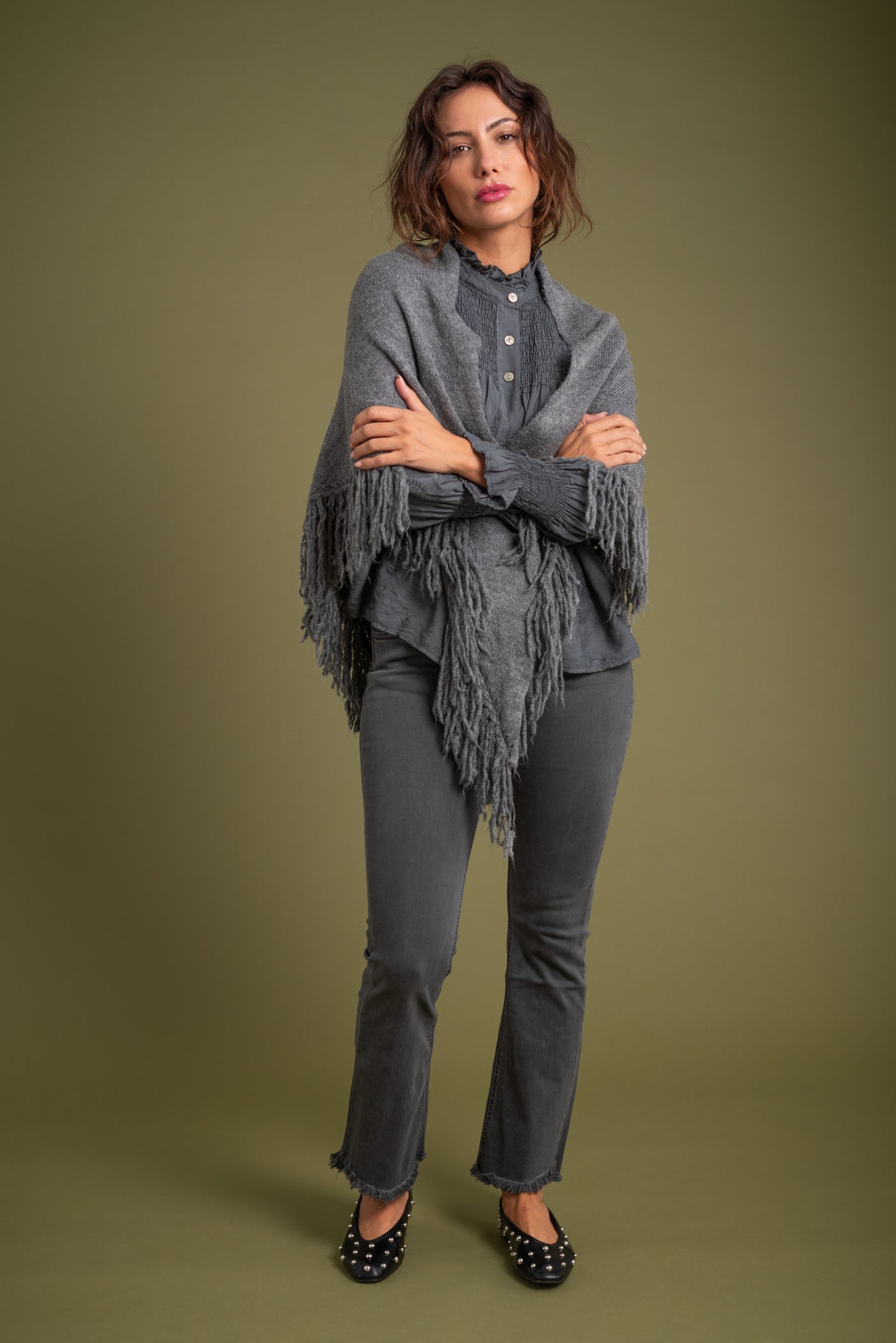 Poncho París Gris