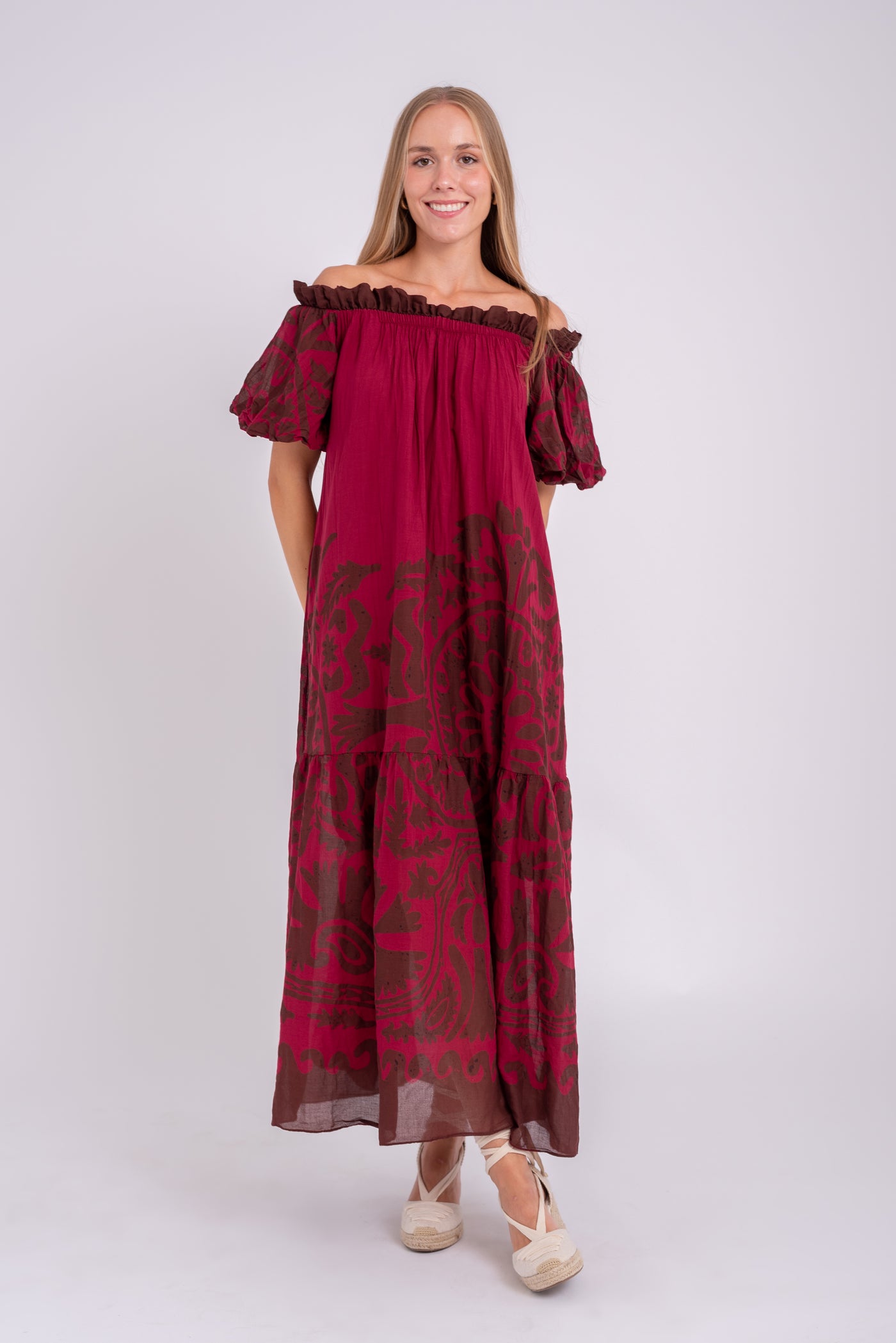 Vestido Baviera Burdeos