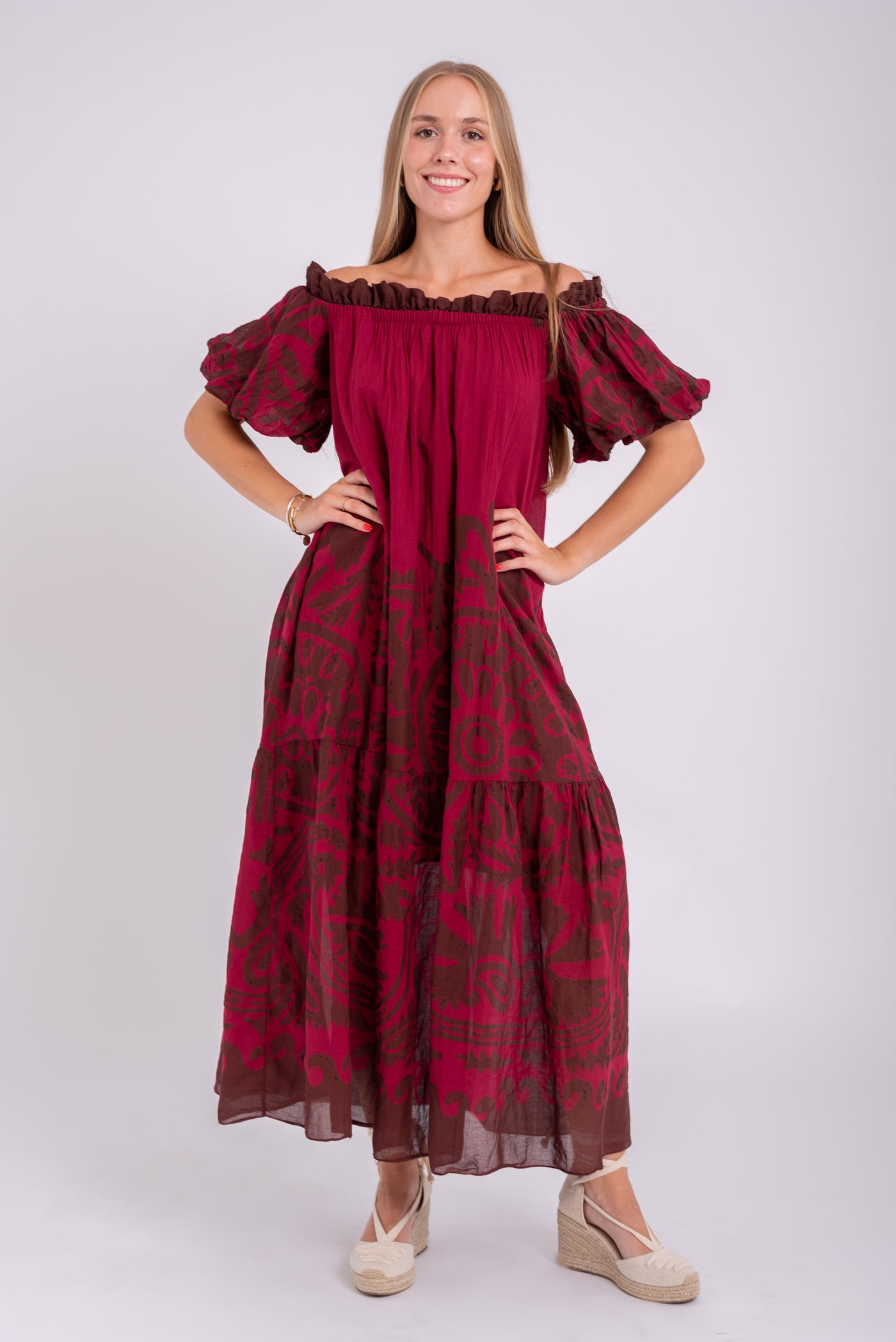 Vestido Baviera Burdeos
