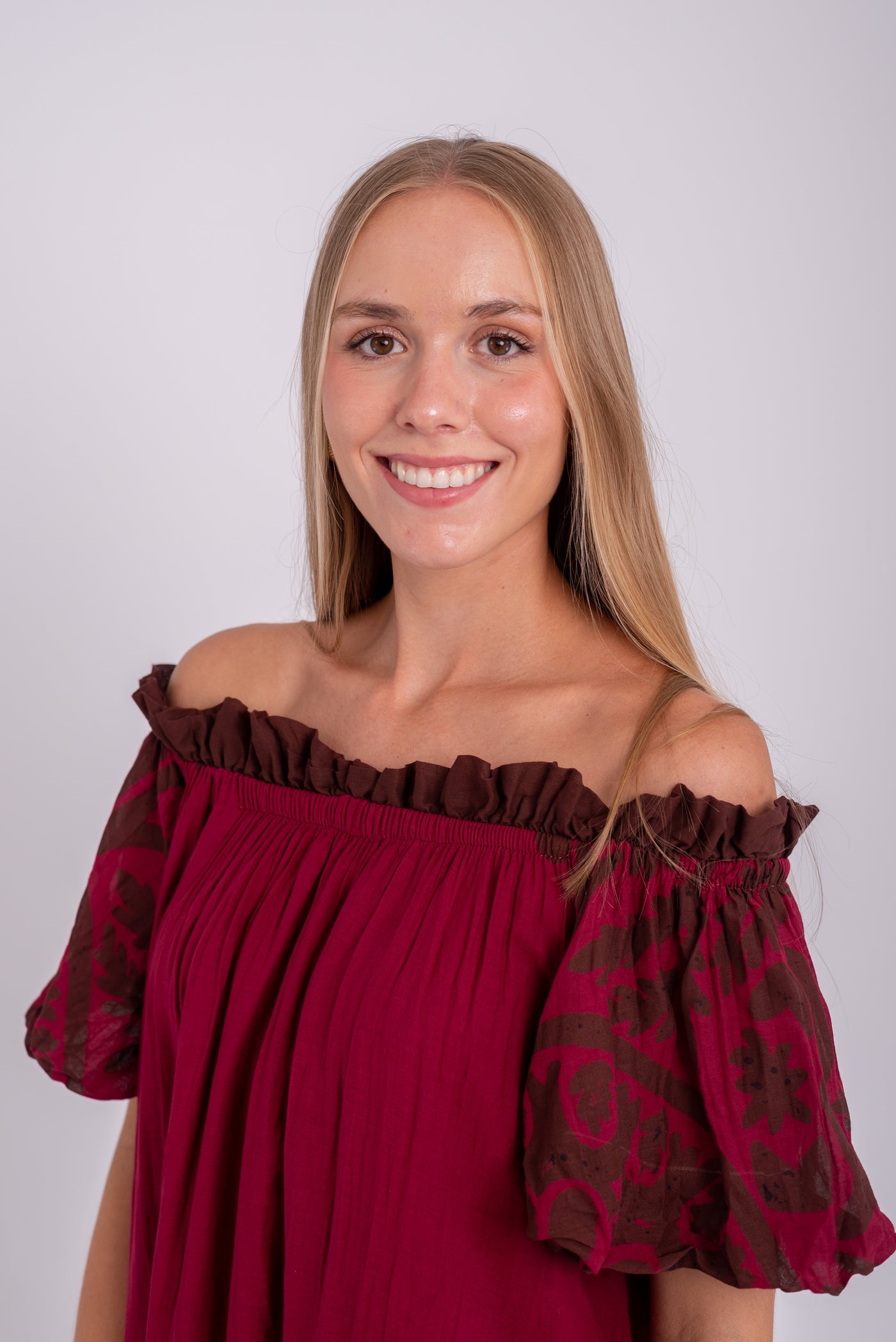 Vestido Baviera Burdeos