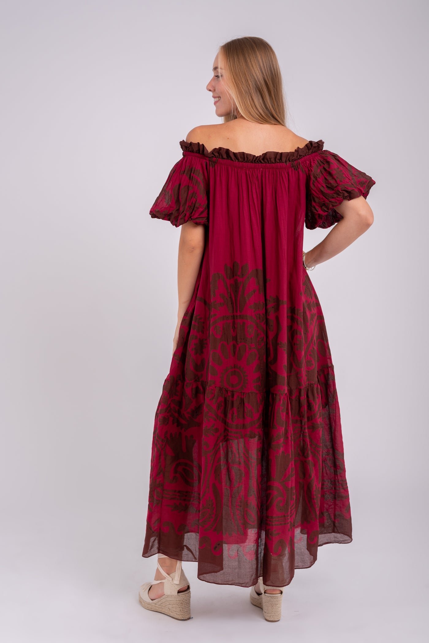 Vestido Baviera Burdeos