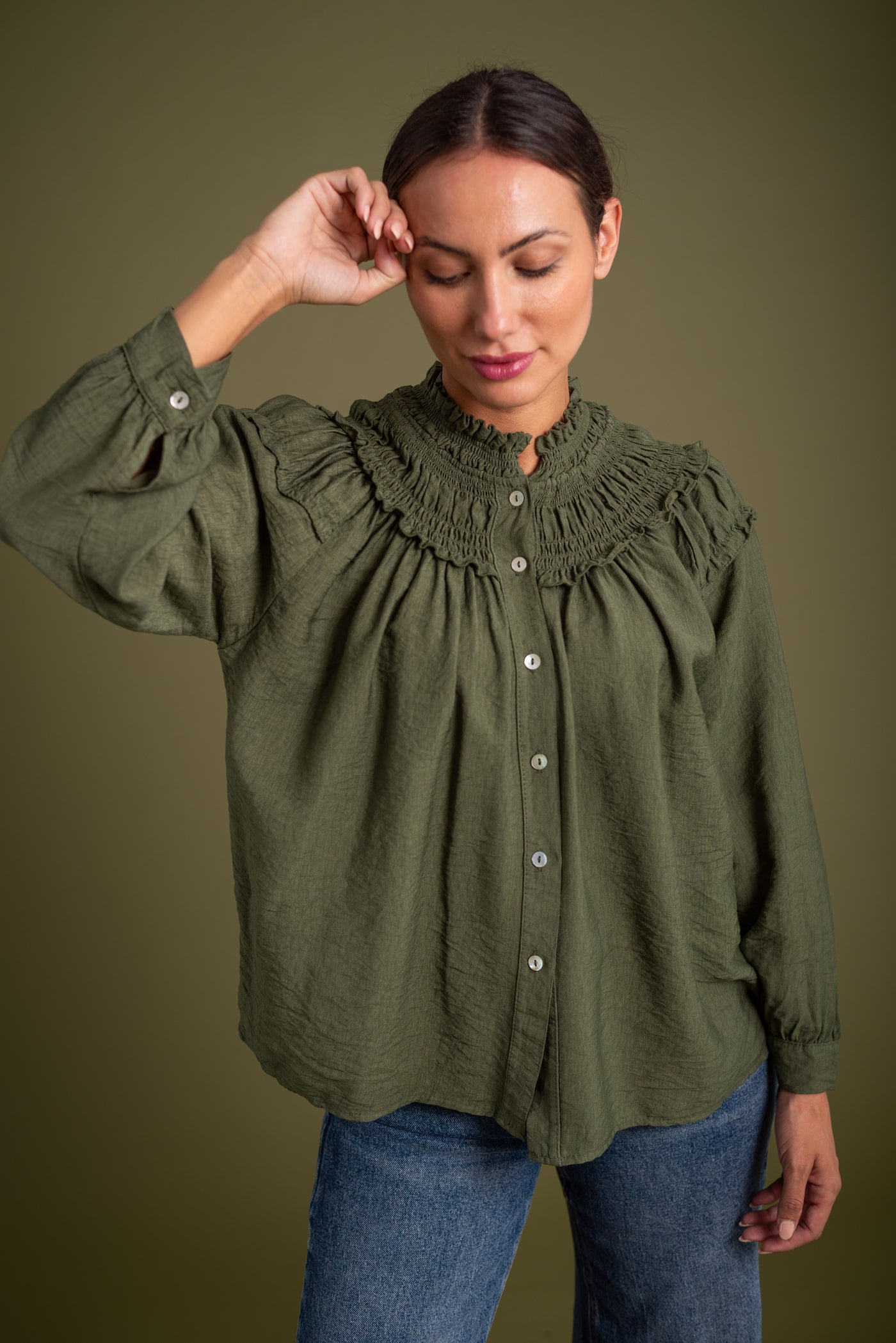Blusa Adela Verde Caza