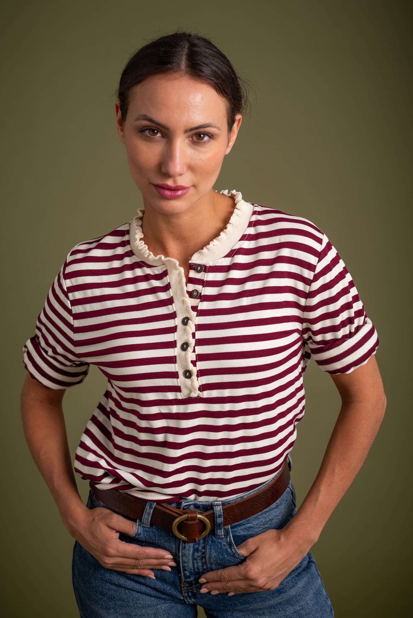 Camiseta Candela Borgoña