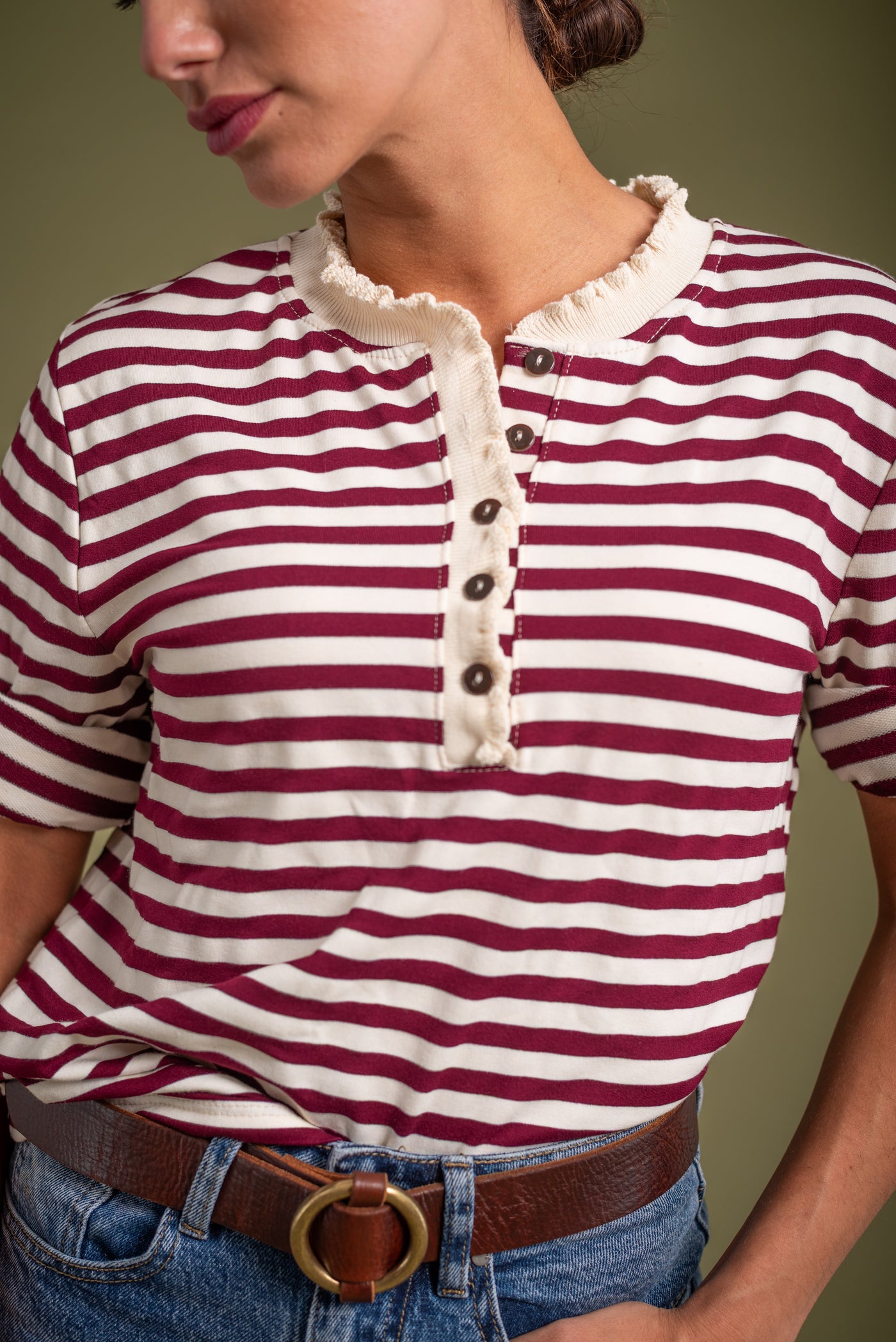 Camiseta Candela Borgoña