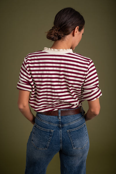 Camiseta Candela Borgoña