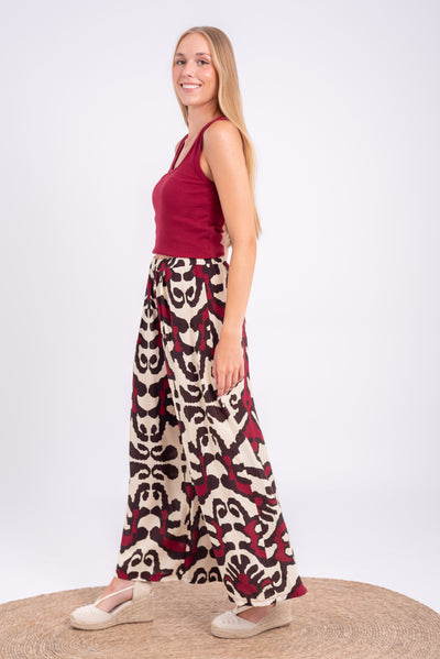 Pantalón Angela Burdeos