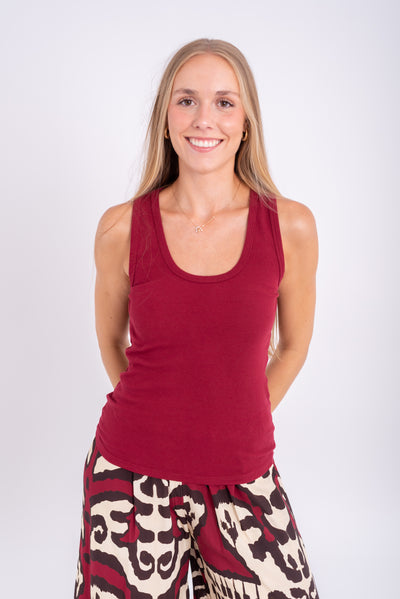 Tank Top Burdeos