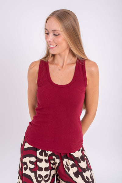 Tank Top Burdeos