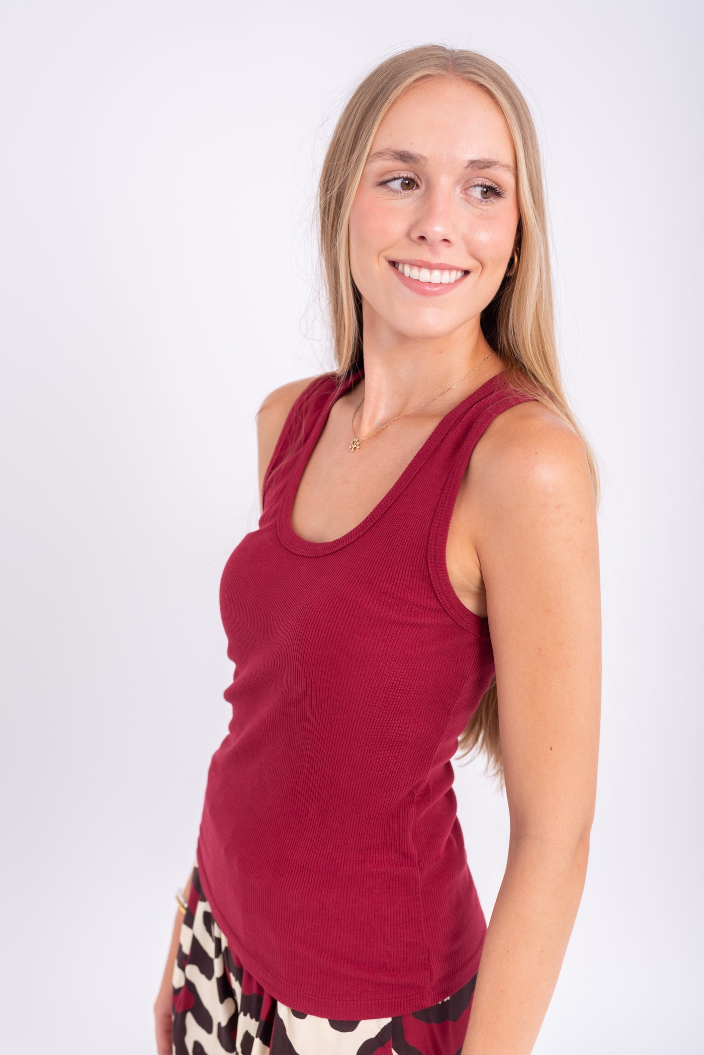 Tank Top Burdeos