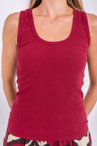 Tank Top Burdeos