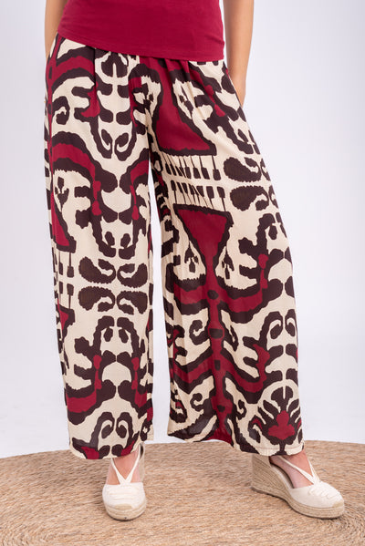 Pantalón Angela Burdeos