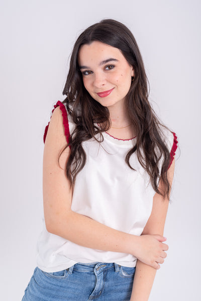 Camiseta Sabrina Burdeos