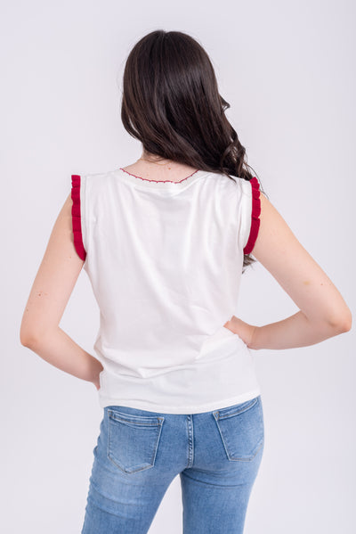 Camiseta Sabrina Burdeos