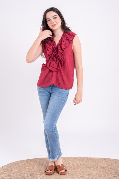 Blusa Susana Burdeos