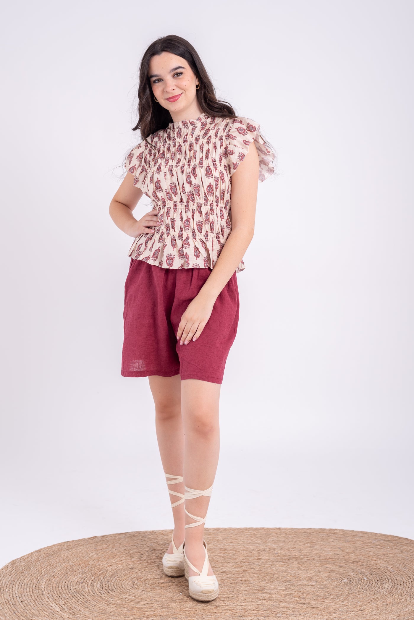 Blusa Crisanta Burdeos