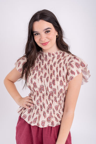 Blusa Crisanta Burdeos