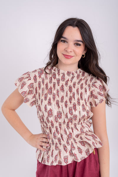 Blusa Crisanta Burdeos