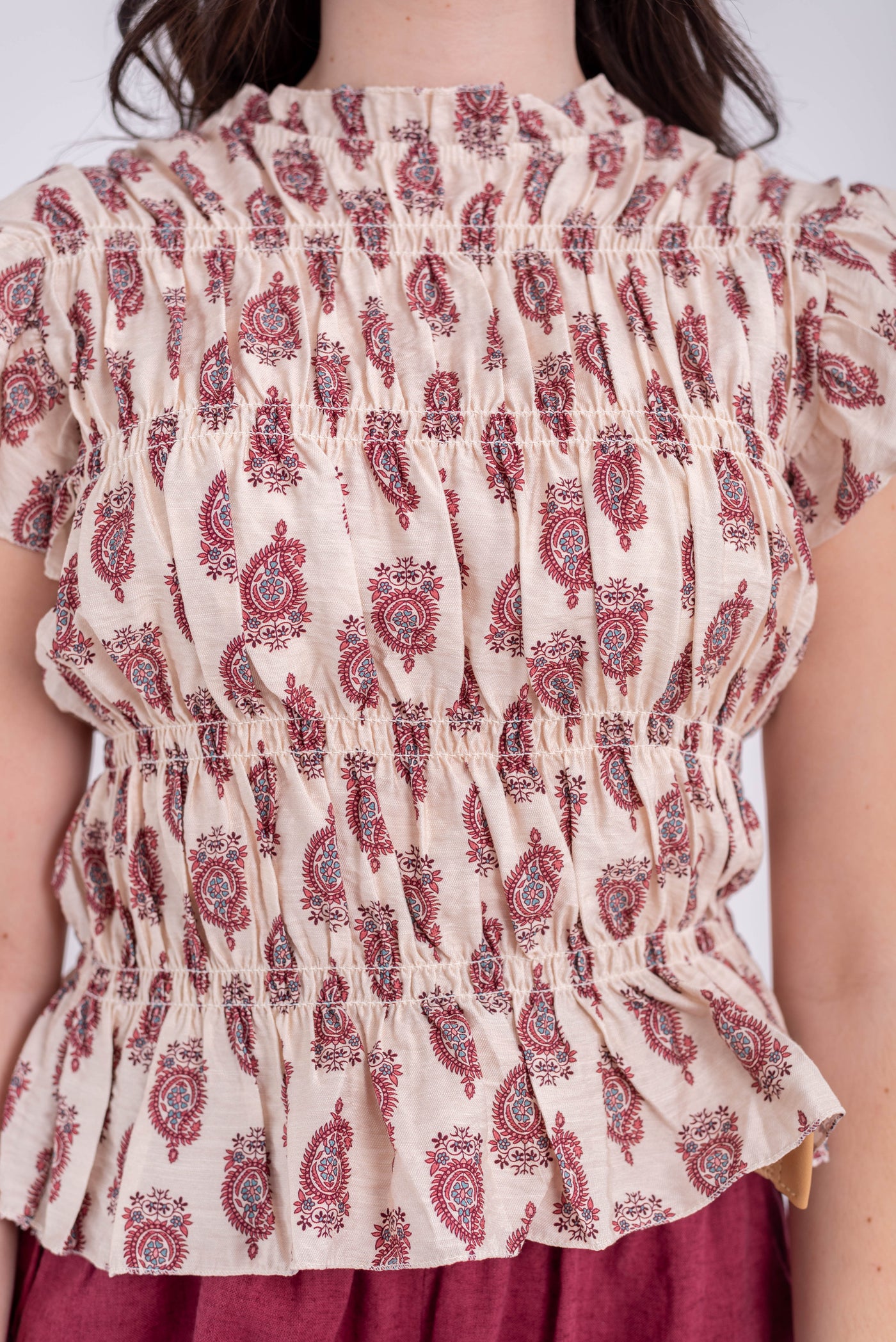 Blusa Crisanta Burdeos