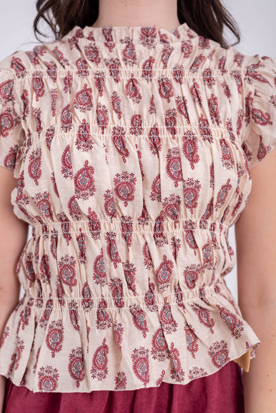 Blusa Crisanta Burdeos