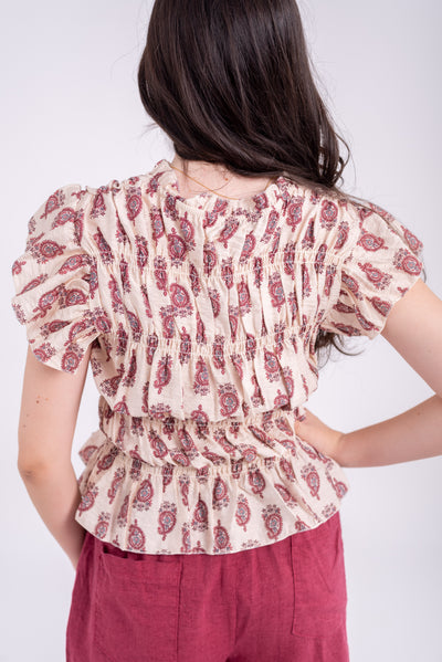 Blusa Crisanta Burdeos