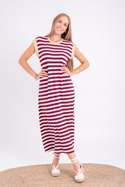 Vestido Suances Burdeos