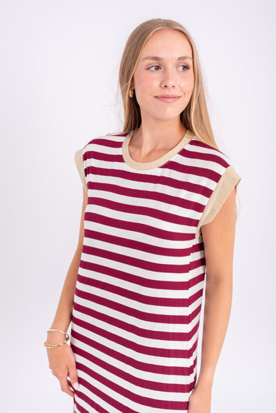 Vestido Suances Burdeos