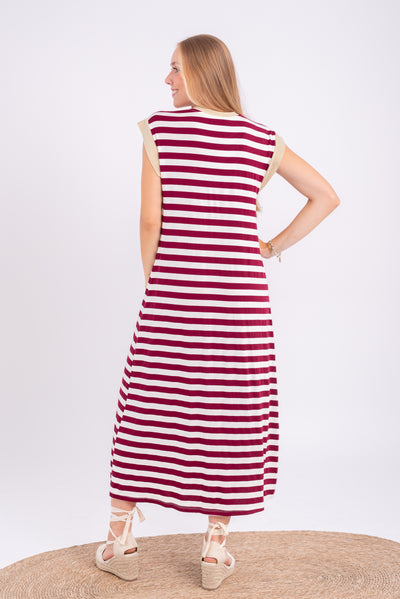 Vestido Suances Burdeos