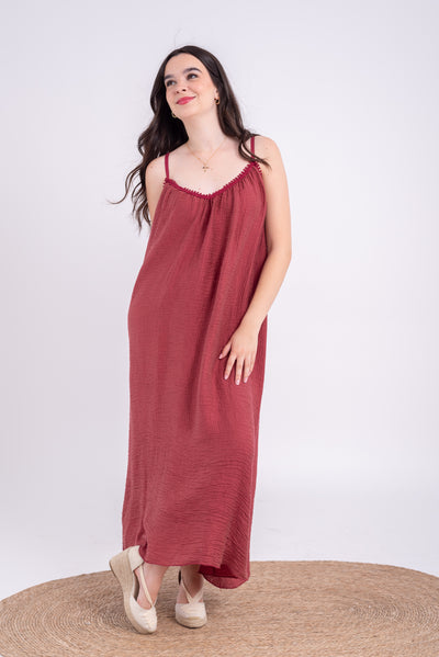 Vestido Sandra Burdeos