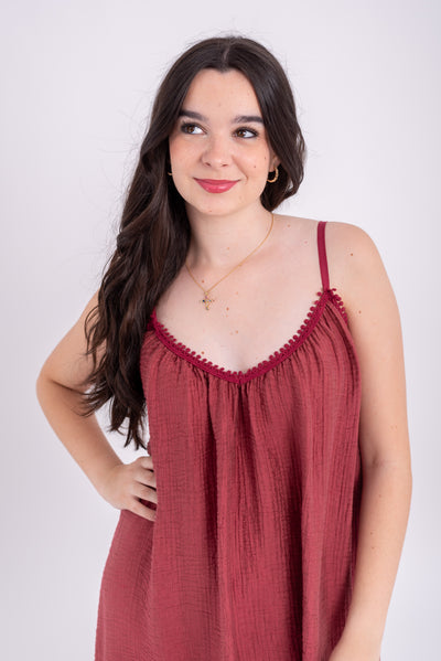 Vestido Sandra Burdeos
