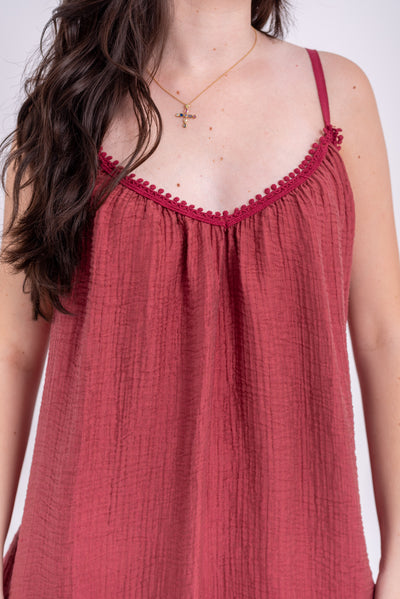 Vestido Sandra Burdeos