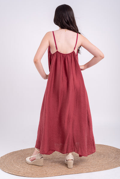 Vestido Sandra Burdeos