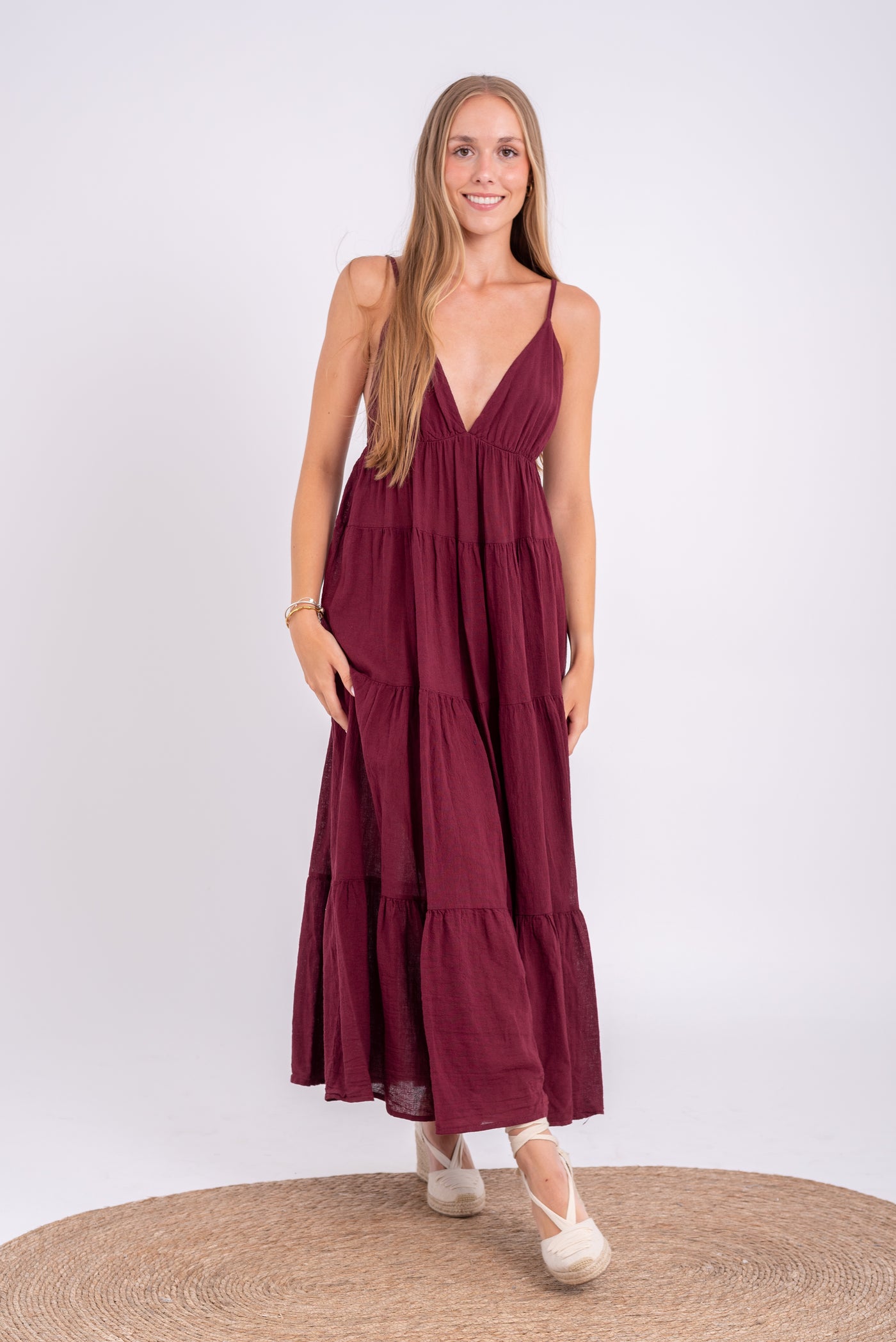 Vestido Lisboa Burdeos