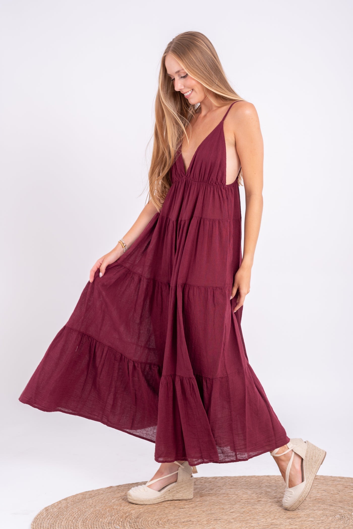 Vestido Lisboa Burdeos